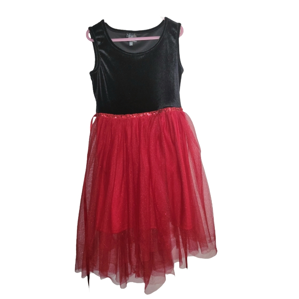 Black & Red Tulle Dress - Girls Size 7
